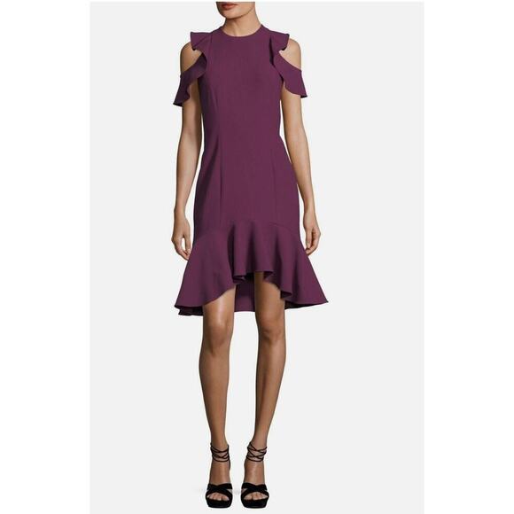 CINQ À SEPT Micah Ruffle Short-Sleeve Sheath Dress Size 4 NWT - Picture 1 of 12